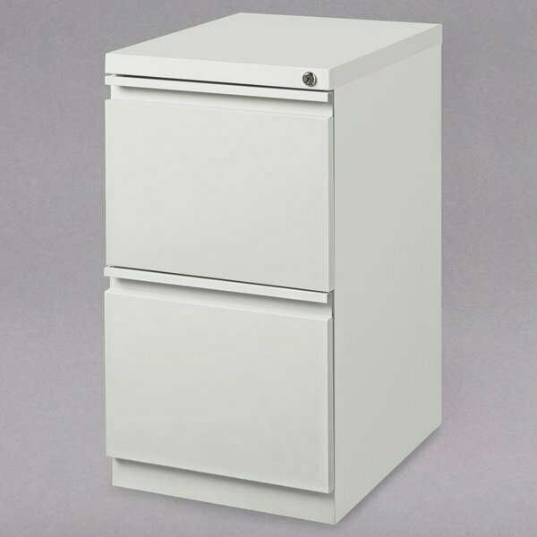 Hirsh Industries 19357 White Mobile Pedestal Letter File Cabinet - 15'' x 19 7/8'' x 27 3/4'' 42019357